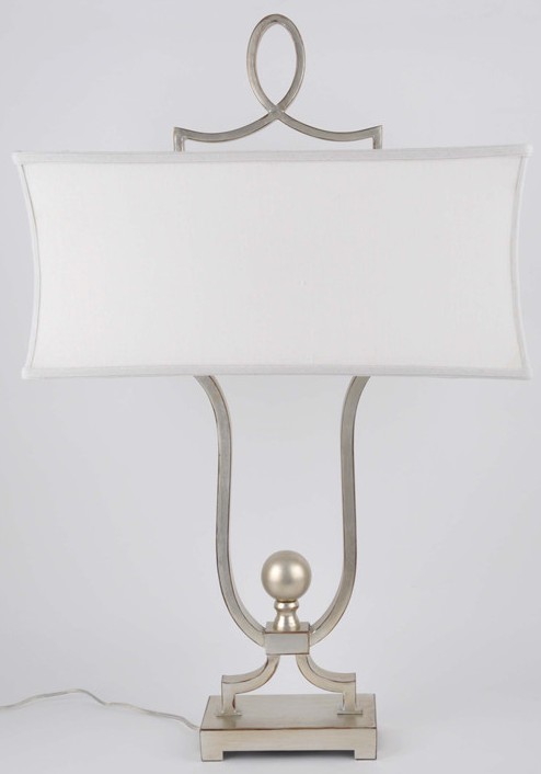 LM-0650-TABLE LAMP-(53.5*25*84) -SILVER/WHITE