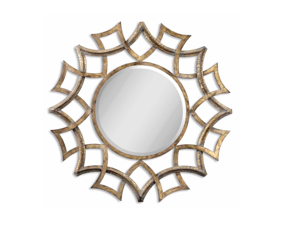 AC-12730-B-DEMARCO ROUND FRAMED MIRROR