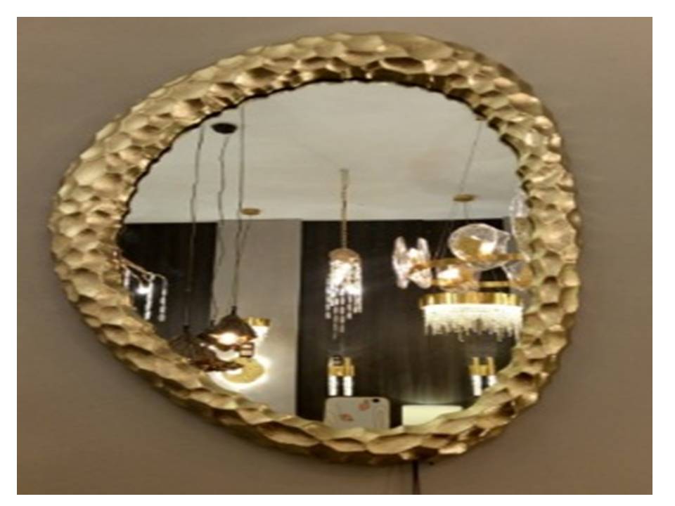 AURA-216032L-MIRROR-(L510*W370*E40MM) ZINC ALLOY IN GOLD FINISH