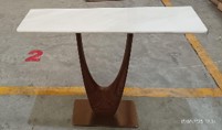 HOWARD-ONXY-CON-17175-CONSOLE TABLE (1400*400*800) -WALNUT MARBLE ONXY