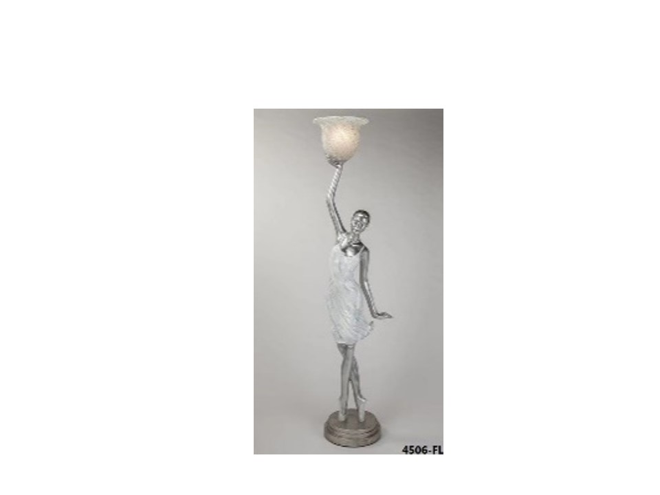 4506-FLA-FLOOR LAMP W/SHADE (56*42*220)-CHAMPAGNE GOLD