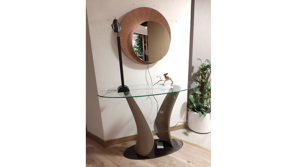 BROOKE-CON-B763-CONSOLE(BUFF)+MIRROR-V07 WALNUT+160108SF-Z005 GREY