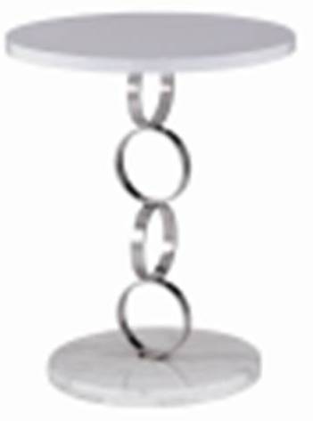 JERSON-8P-022-SIDE TABLE -GREY GLOSS+GREY TOP