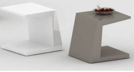 MERLIE-983ET-END TABLE-(500*450*450) -S0310-WHITE