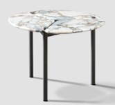 WAGNER-AC-21236-A-SIDE TABLE (DIA 60*45)-SAPPHIRE MARBLE TOP(TRS2101)+GREY(WJ-08)-G3