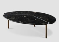 WAGNER-G2-AC-21236-B-COFFEE TABLE (114.5*96*32)-BLACK MARBLE TOP(DL2101)+COPPER(WJ-06)-G2
