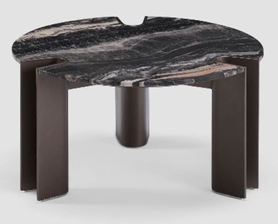 ROCIO-G1-B-BMBO-BJ80157-B-SIDE TABLE (DIA 550*300)-BELISIMA+SANDBLASTED BLACK GOLD-G1