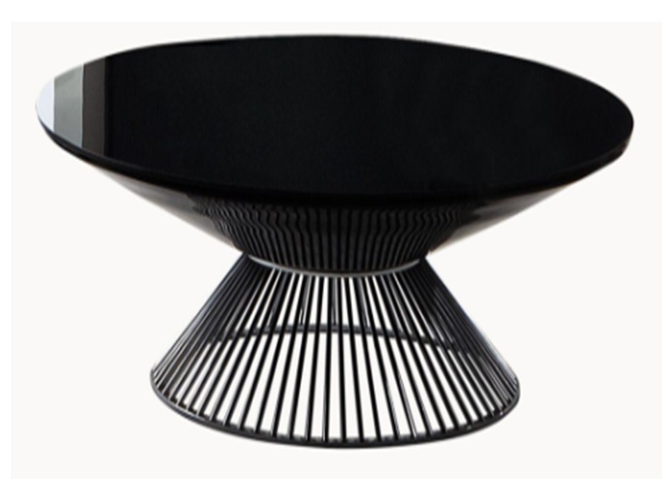 RONDA-C-BMBO-CJ-8028A -COFFEE TABLE (900x410)-GLASS TOP+SANDBLASTED BLACK GOLD