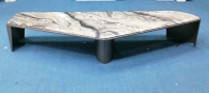 LEIRA-G2-BMBO-CJ-8096-COFFEE TABLE (2470*690*345)-BELISIMA+SANDBLASTED BLACK GOLD-G2