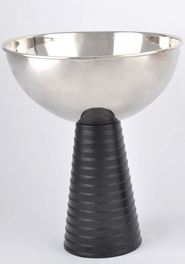 90114-VASE-(0*40) -BLACK SILVER