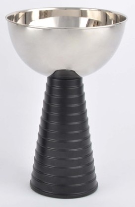 90115-VASE-(0*30)-BLACK/SILVER