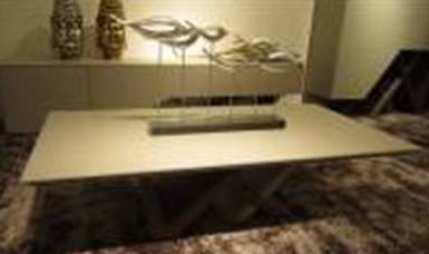 DEVIDE-C-14668-COFFEE TABLE -FROSTED YELLOW GREY WALNUT