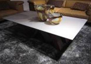 WAVES-C-14669-COFFEE TABLE - FROSTED GREY WALNUT