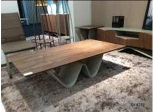 THOR-C-14732-COFFEE TABLE -WALNUT/GREY