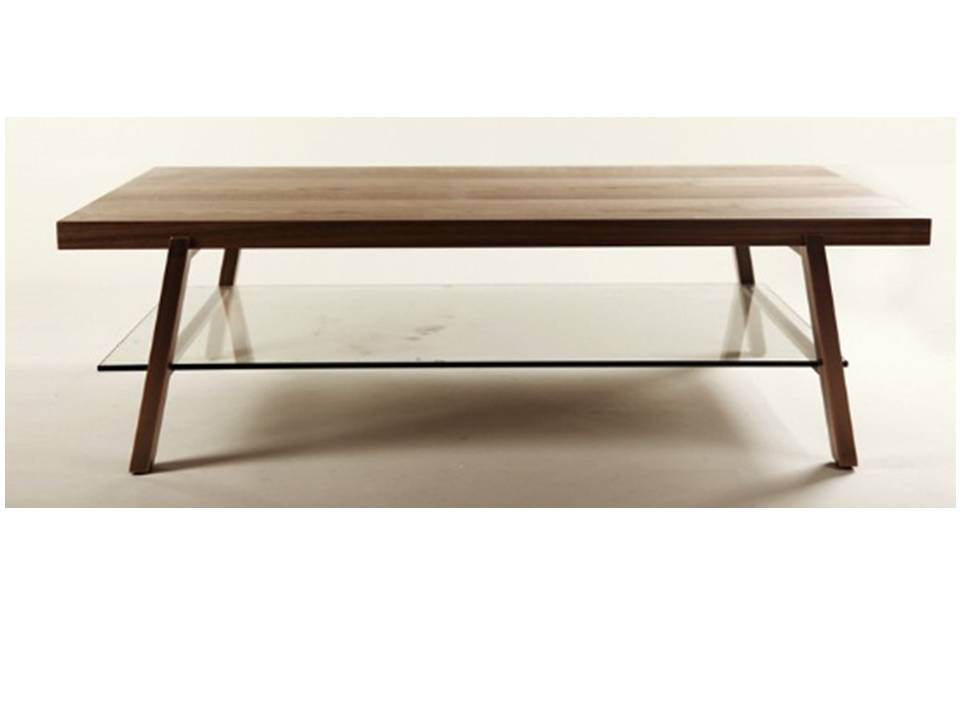 DIVINA-C-16002-COFFEE TABLE -CLEAR WALNUT RED COPPER