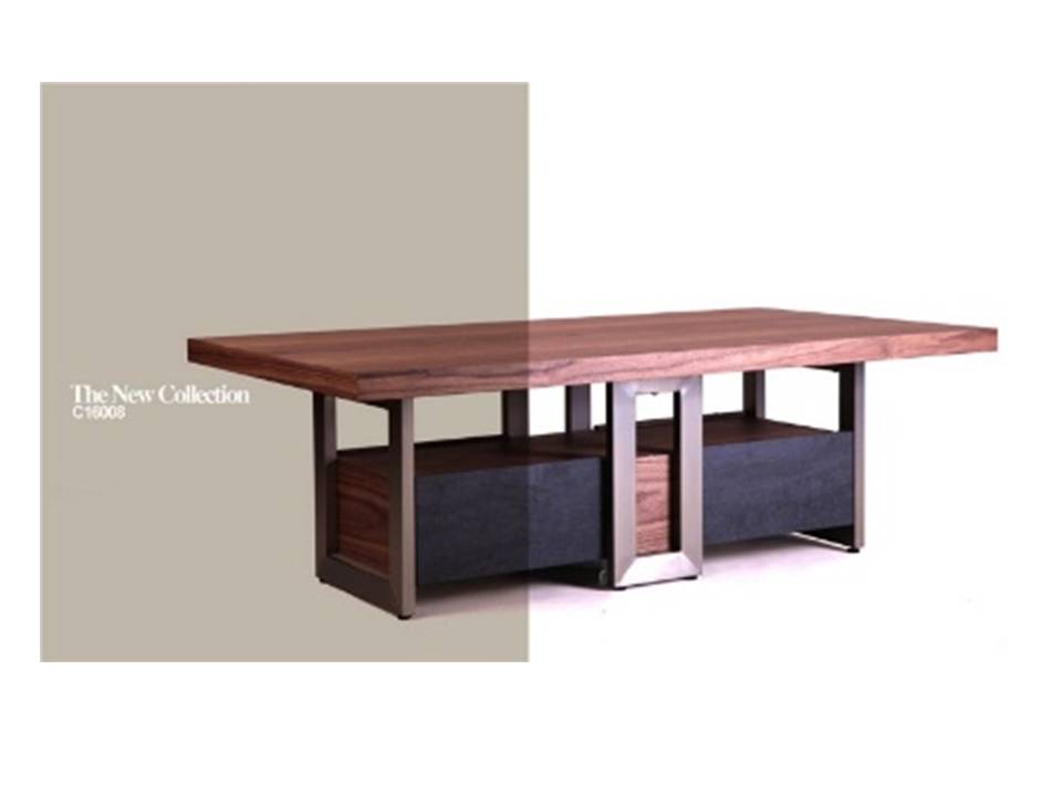 ROHAN-C-16008-COFFEE TABLE(135X75X45) -CERAMIC MATT WALNUT