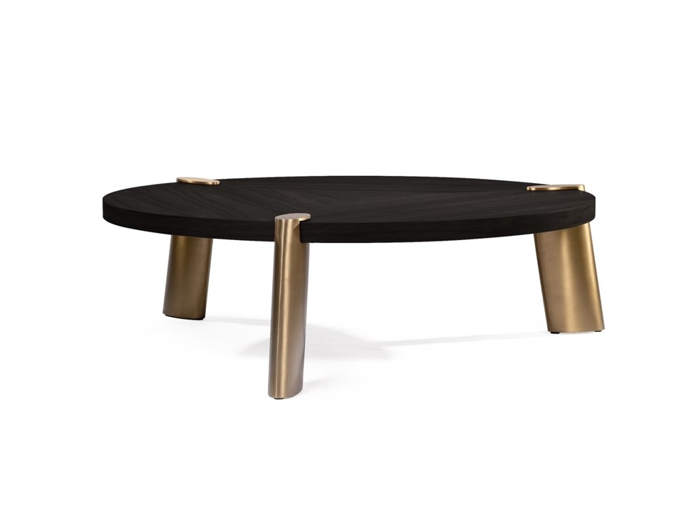 SHIRLIE-C-17191A-COFFEE TABLE-(161.5 X140X43)-BLACK BRASS