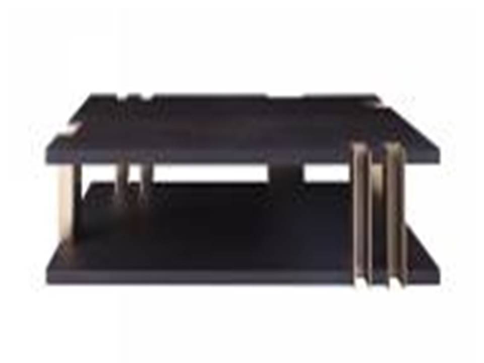 SOHO-C-18168-A COFFEE TABLE (118X80X30)-SMOKY+J16015 COPPER
