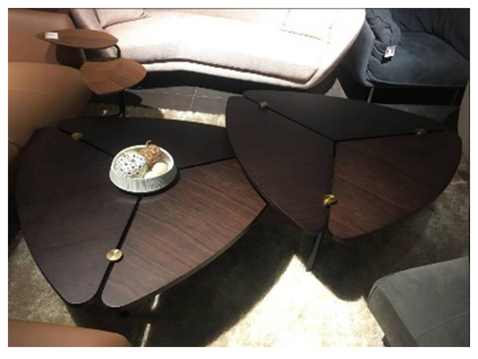 AMALFI-C-19002A-1111 COFFEE TABLE (DIA128x36) -MP-01-SMOKY-J16015 YELLOW COPPER