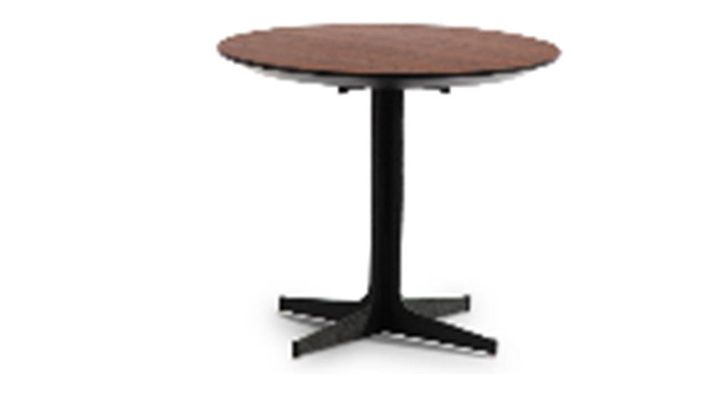 PAULA-CF-CJ1360C-END TABLE-WALNUT+BLACK LEG