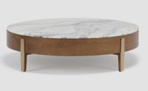 NATHALIA-CT-20056-COFFEE TABLE(1200*330)-CALIFORNIA MARBLE+358-2#WALNUT
