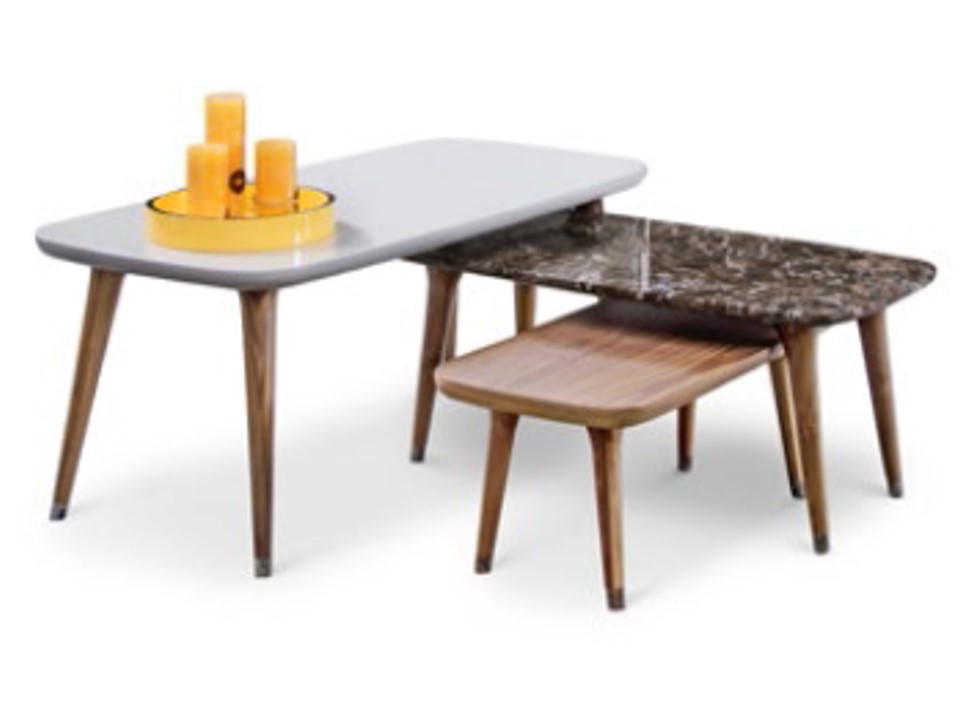 YASSI-M-720-2-END TABLE-(1000*500*400)-MARBLE +WALNUT