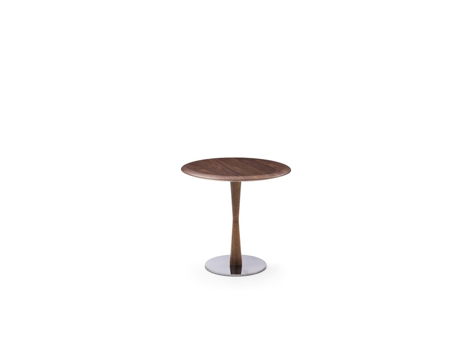 ARCHIE-M-723-T-END TABLE-(M523T) (DIA 520*500)-WALNUT+BLACK TITANIUM IN MATT