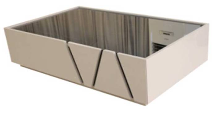 ZAMORA-SE-151A-COFFEE TABLE(1200*750*340) -MAT RED+GREY GLASS