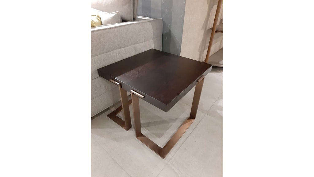 EPPIE-ST-2162-SIDE TABLE (61X62X45)-OK-12B ESPRESSO OAK+SA151 ANTIQUE BRASS-G2