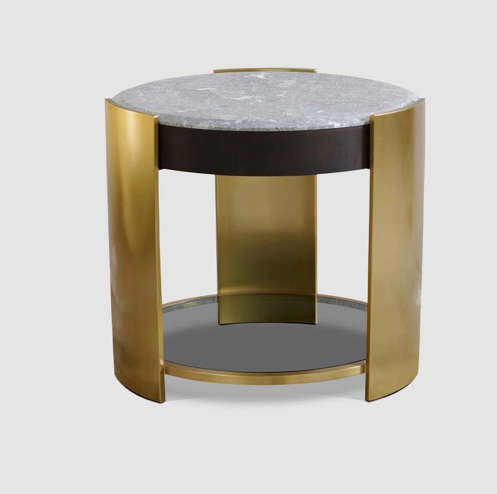 BENEDETTO-GREY-TZ-203B-SIDE TABLE (571*568*600)-GREY MARBLE