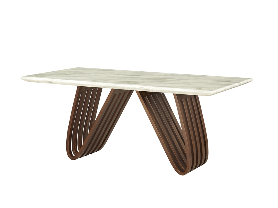 TERRENCE-DT-1498-DINING TABLE (2200*1200*750)-AMAN ROSE+L.WALNUT-G1