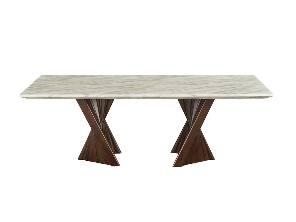 MORGAN-G2-DT-1571-DINING TABLE (2200*1200*750)-AMAN ROSE+L.WALNUT(2020#)-G2