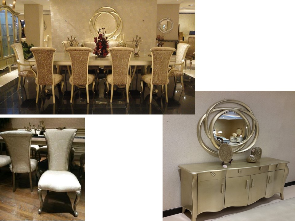 PATRIZIA-DT-20107-TABLE(3.0)+2 ARM+8 SIDE+BUFFET+MIRROR -SH20523-5761/62