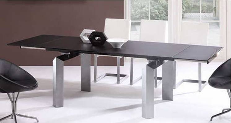 WILTON-DT-G319-DINING TABLE(180*(40+40)*100*75)(10 MM) -PURE WHITE