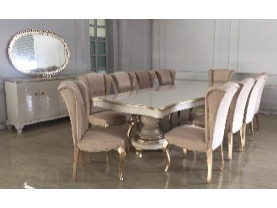 LA MER-P-281-DIN.TABLE(2.4M)+ 8 SIDE CHAIR-29J+Z-001+BK601-21