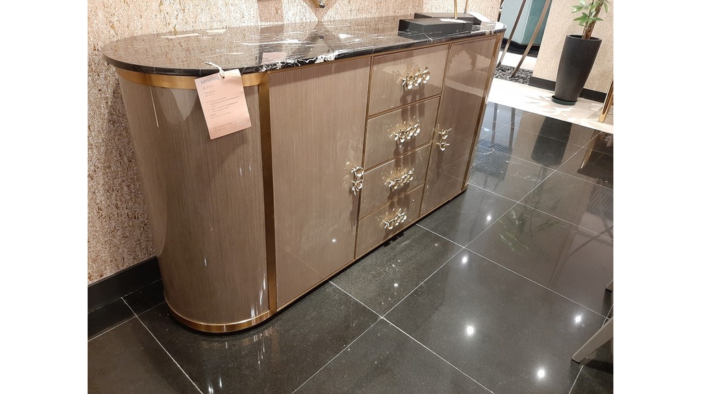KATHERINE-XG-030A-BUFFET(180*48*85) -GOLD-304+SILVER PEARL (BLACK)