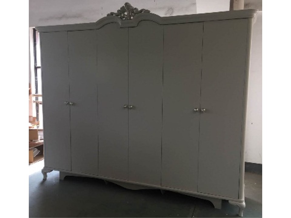 IVEE-A-517-6 DOOR WARDROBE-GREY SIL-23F+Z-022+BR1733-01