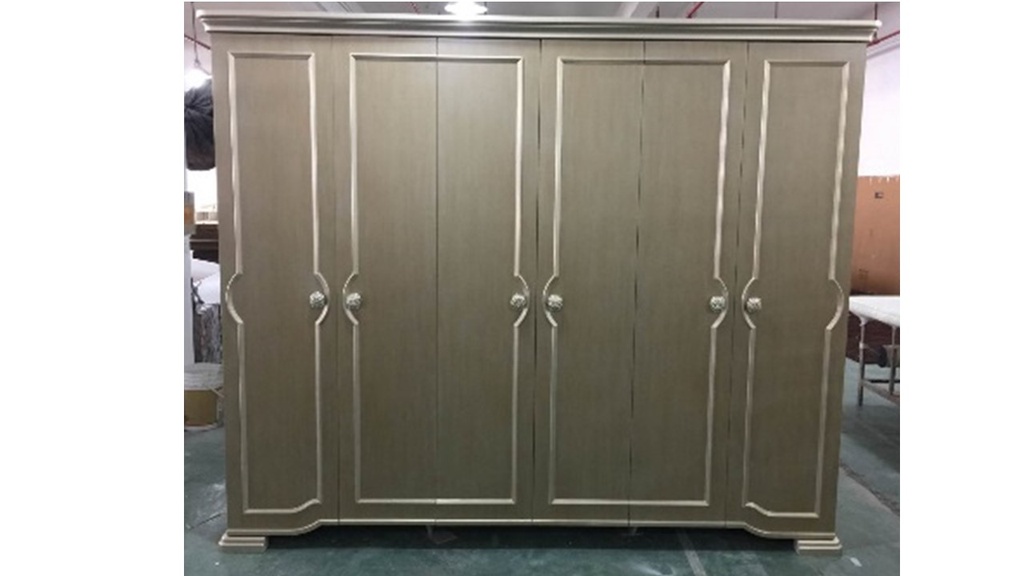 LAMYA-A-528-6 DOOR WARDROBE -GOLD-1825BA-C1710-05