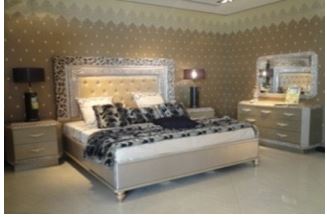 MURJAN-A-906-BED+2 NT+DRS+MIRR+STL -1803A/GOLD-SZB-115-1(NEW)