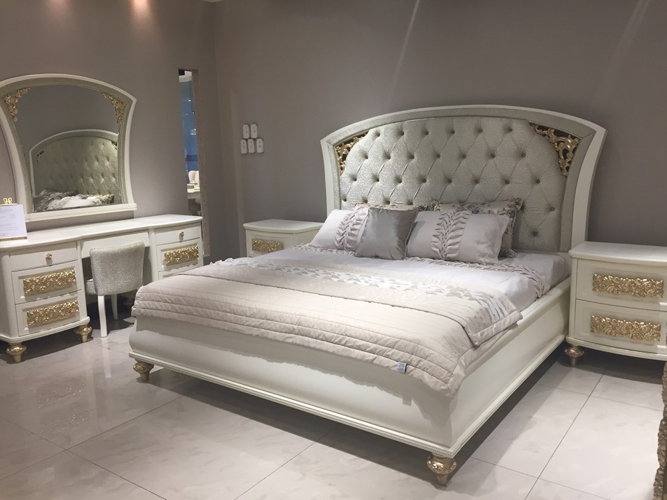 LILIAN-A-909-BED+2 NT+DRS+MIRR -BEIGE GOLD-1512WJ