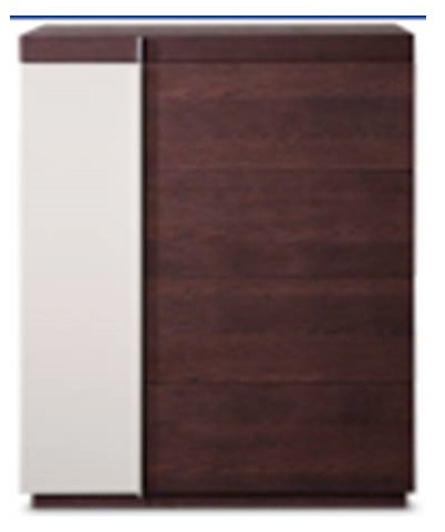 GUADA-G-509-CHEST (800*400*1100) -BROWN OAK(F22)+L.GREY GLOSS(F23)