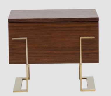 GAYLA-G2-NIGHT STAND (NTS2163)-ZEBRA DARK BROWN+YELLOW GOLD-MFL102/ZA51-G2