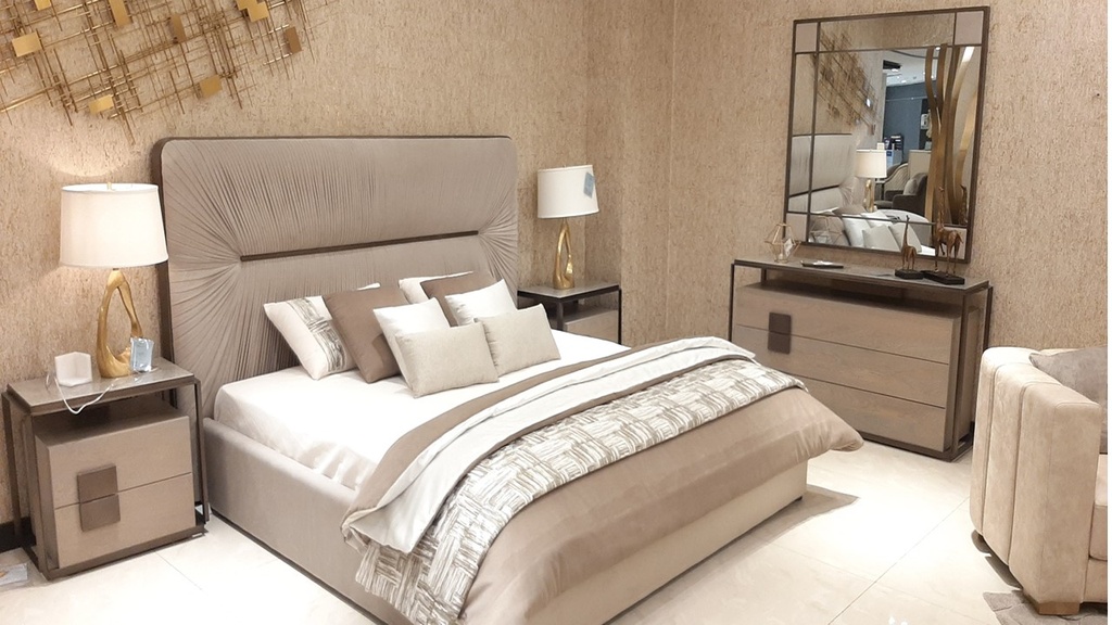 HARIET-ANT.BRONZE-BD-2110-KING BED(200X200)+2 NT (NTS2052)+DRS(WT2052)+MIRROR(MR1924)- ANT.BRONZE-MFL112/MBL70B-OK14B