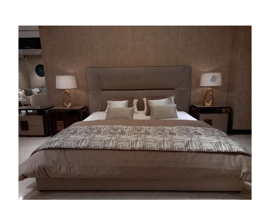 HARIET-BD-2110-KING BED(200X200)- ANT.BRONZE-MFL112/MBL70B-OK14B
