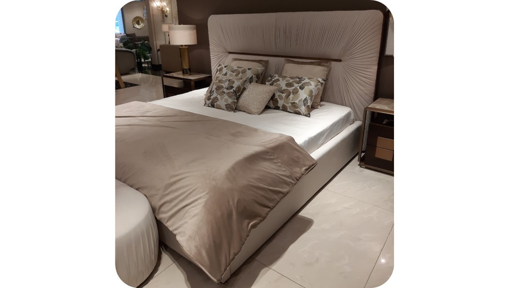 HARIET-BD-2110-KING BED(193X203)- ANT.BRASS-MFL34/MBL95-ZA16