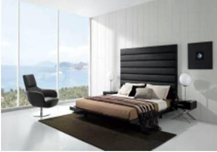 FREDO-HC-161A-BED(1.8M)+2 NT+Z-105-DRS W/MIRROR -V09-SANDAL VENEER+TAN PU E78339HA