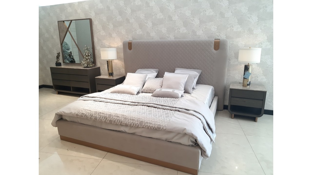 IRMA-BD-2107-KING BED (200*200)+2 NT(NTS2539)+DRS(DR2539)+MIR(MR2171)-ANTONIO CAMEO+ROSE GOLD-MFL112/MBL95/OK-78-G1