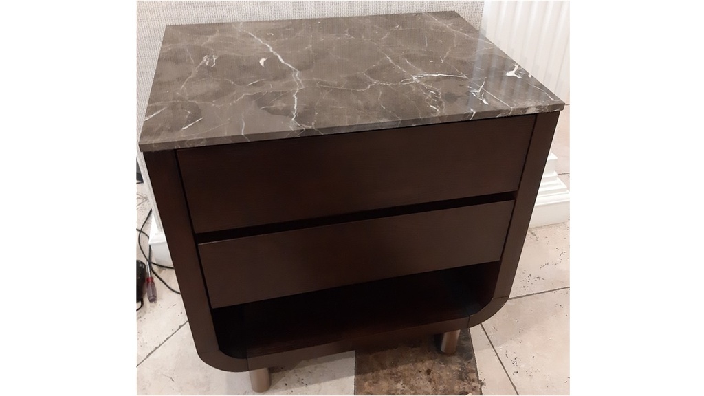 IRMA-NIGHT STAND(NTS2539)-ESPRESSO OAK+ANTIQUE BRASS-MBL18/OK-12B-G2