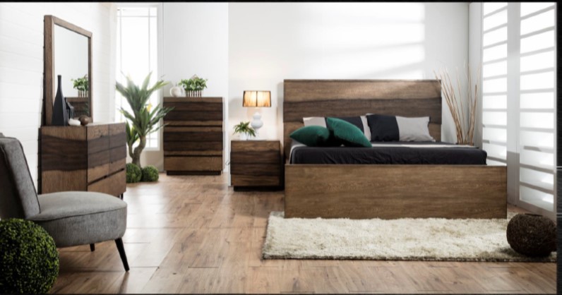 IROKO-BED+2 NT+DRS+MIRR+STL -CROWNLOG
