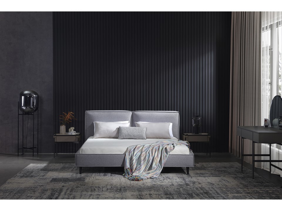 KEMITE-KING BED (180*200)-GREY (VISION-451)-G4